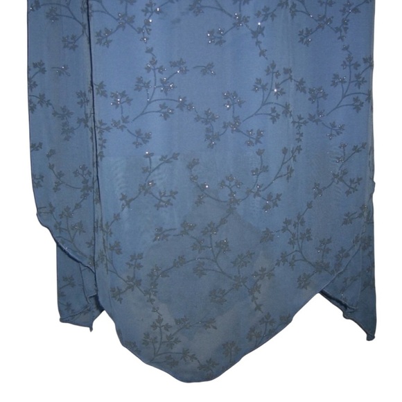 Candy Rocket Dress Vintage 90s Blue Glitter Fairycore Whimsigoth y2k Cottage - Picture 8 of 16